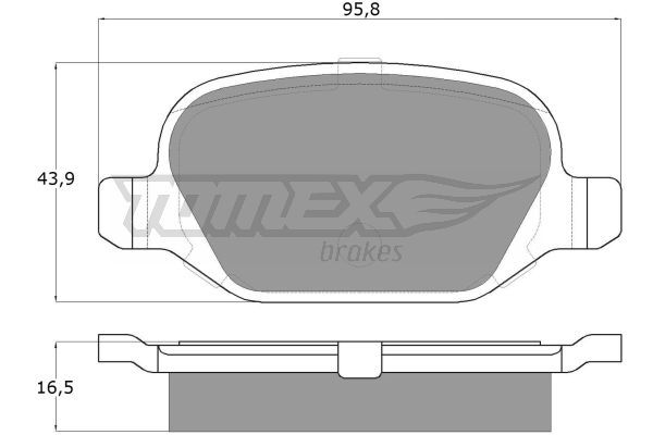 TOMEX BRAKES Комплект тормозных колодок, дисковый тормоз TX 12-70